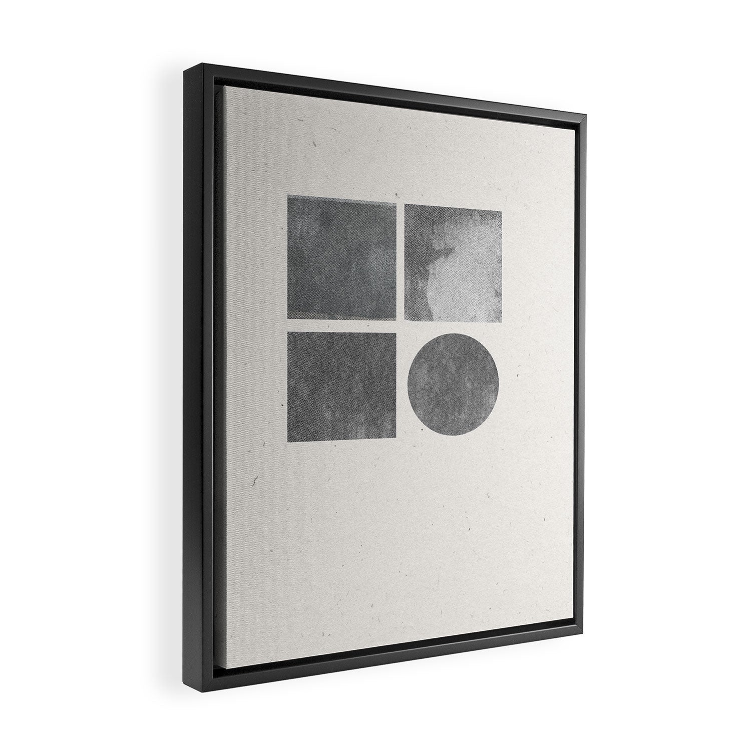 Paper Collage Minimal Objects Framed Canvas Print Gallery Image 2