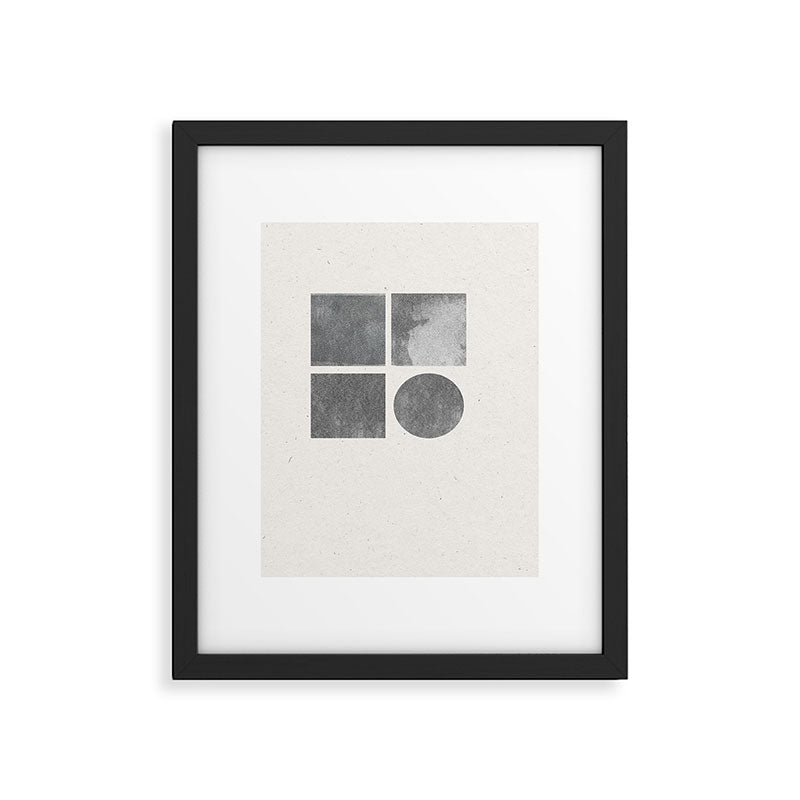 Paper Collage Minimal Objects Framed Art Print Gallery Image 5