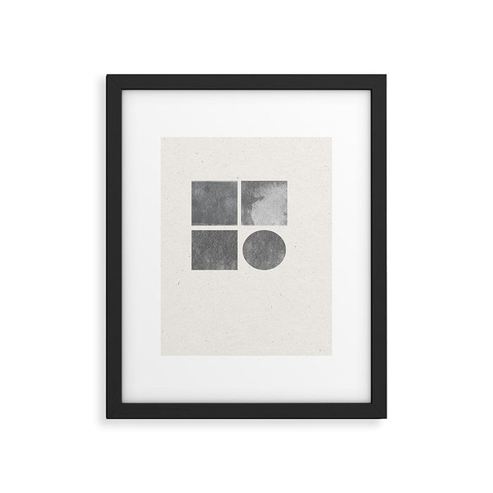 Paper Collage Minimal Objects Framed Art Print Gallery Image 1