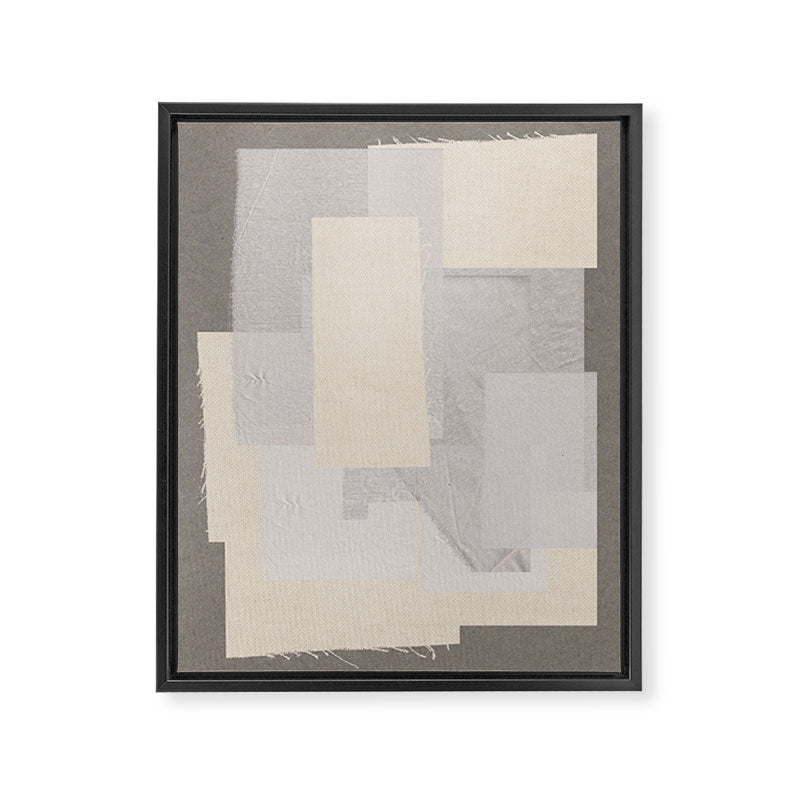 Pattern on Pattern Paper Collage Contemporary Texture  Framed Canvas Print Gallery Image 6
