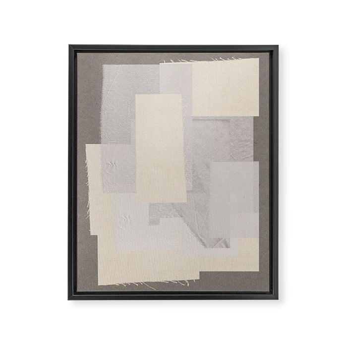 Pattern on Pattern Paper Collage Contemporary Texture  Framed Canvas Print Gallery Image 1