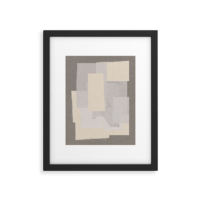 Pattern on Pattern Paper Collage Contemporary Texture  Framed Art Print Gallery Image 5