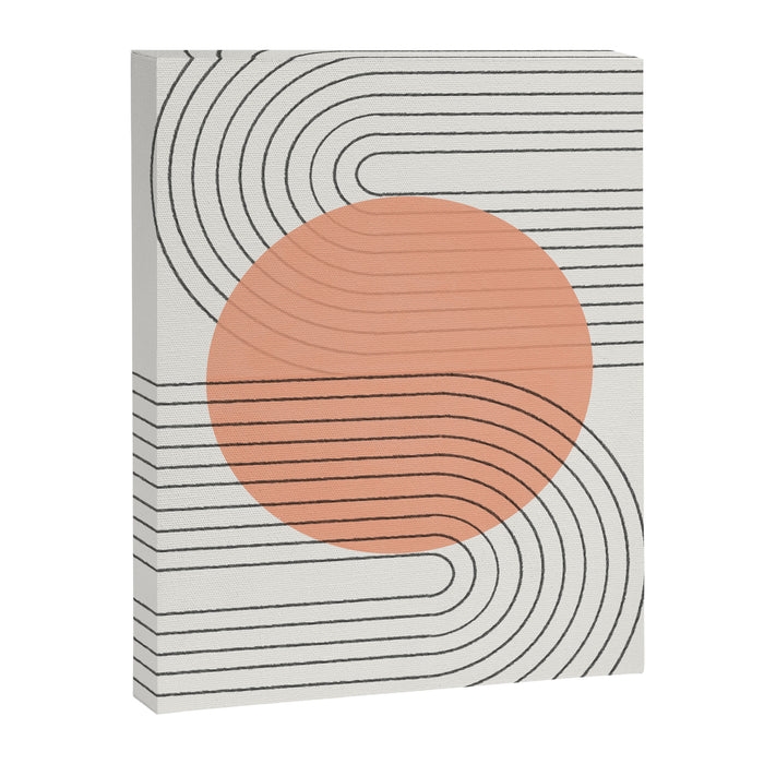 Peachy Geometric Balance Canvas Print Gallery Image 1