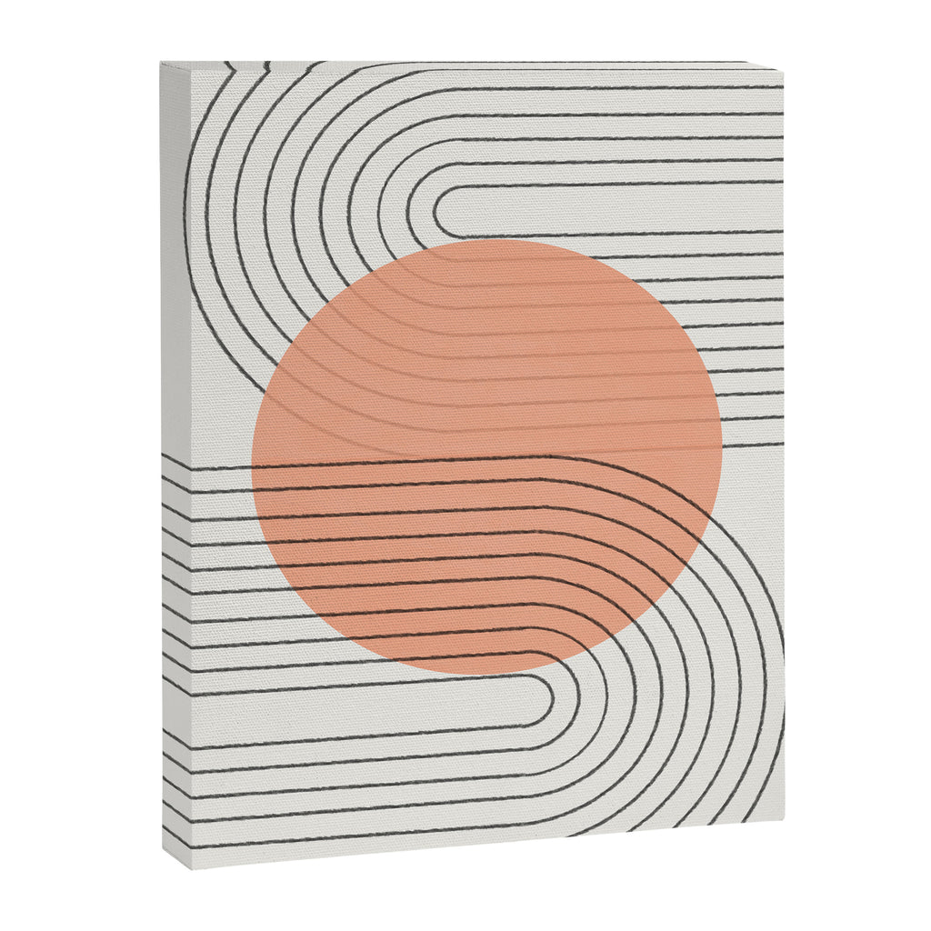 Peachy Geometric Balance Canvas Print Gallery Image 6