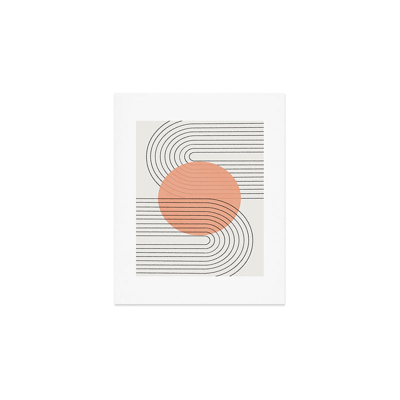 Peachy Geometric Balance Art Print Gallery Image 1