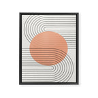 Peachy Geometric Balance Framed Canvas Print Gallery Image 6