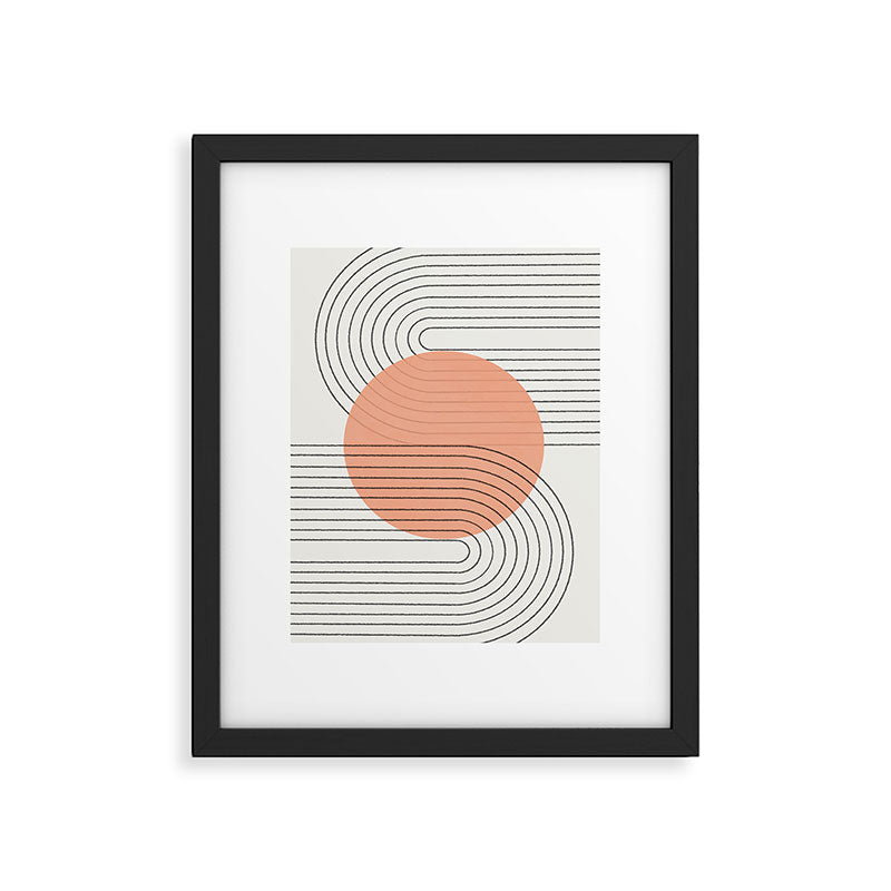 Peachy Geometric Balance Framed Art Print Gallery Image 5