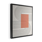 Peachy Modern Geometric  Framed Canvas Print Gallery Image 2