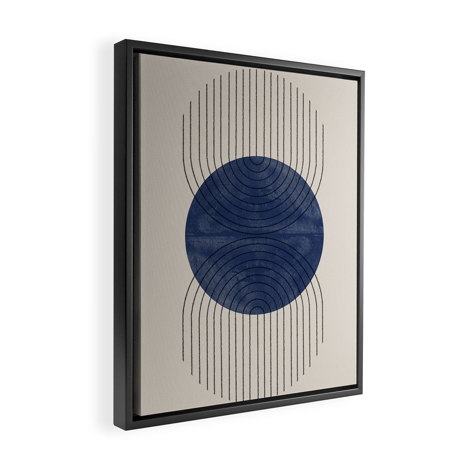 Perfect Touch Blue Framed Canvas Print Gallery Image 2