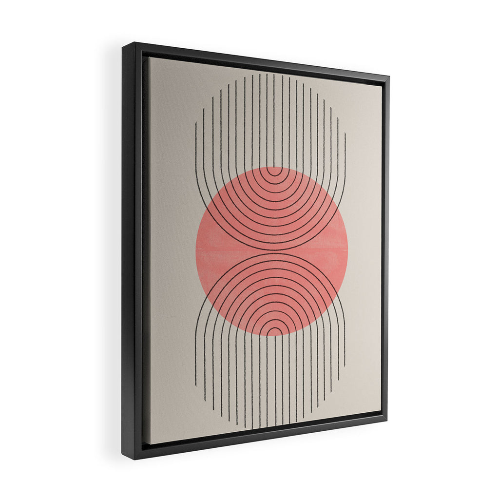 Perfect Touch Peach Framed Canvas Print Gallery Image 2