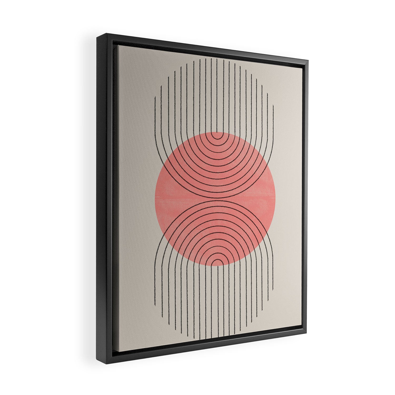Perfect Touch Peach Framed Canvas Print Gallery Image 2