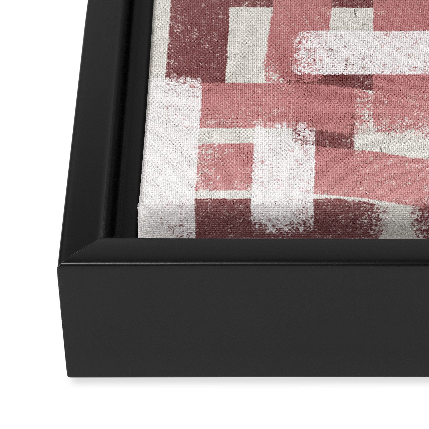 Pink Rose Modern Elements Framed Canvas Print Gallery Image 3