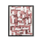 Pink Rose Modern Elements Framed Canvas Print Gallery Image 6