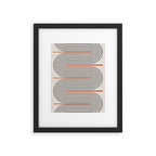 Red, Beige, Black Lines Contemporary Framed Art Print Gallery Image 5