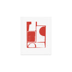 Red Geometric Object Art Print Gallery Image 1