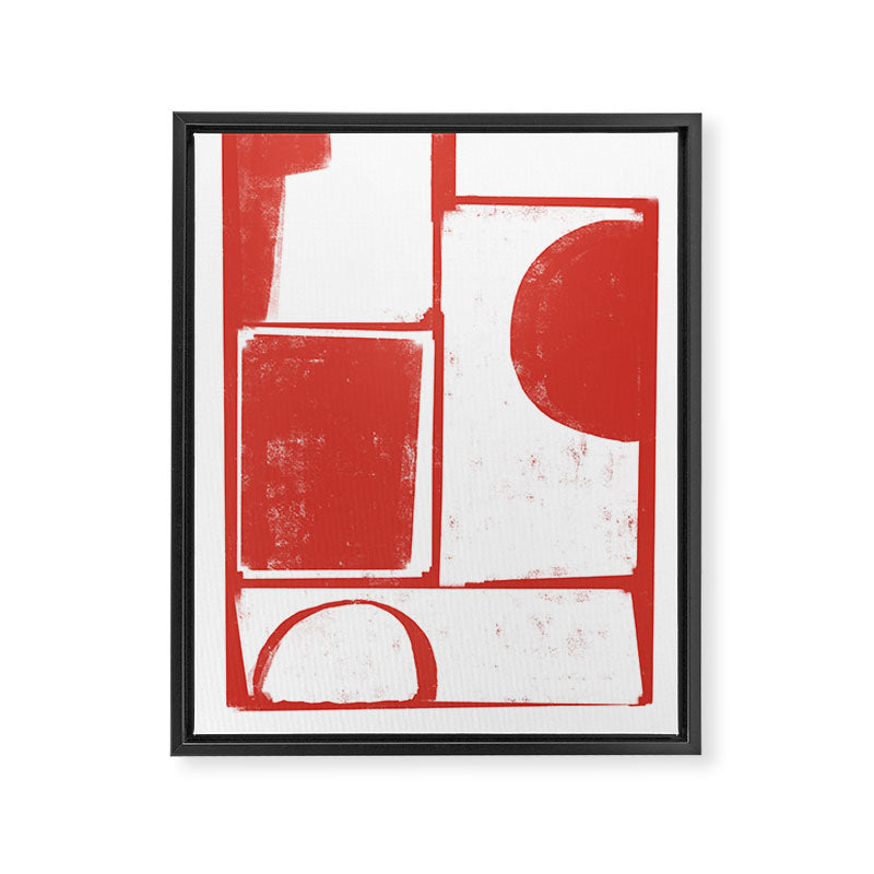 Red Geometric Object Framed Canvas Print Gallery Image 6