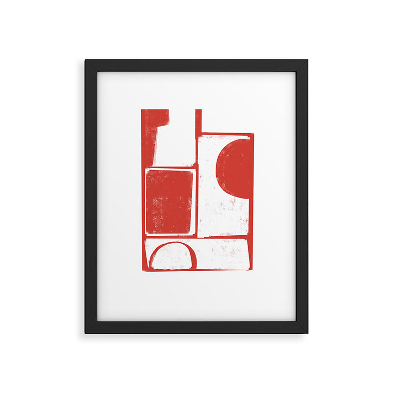 Red Geometric Object Framed Art Print Gallery Image 5