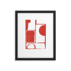 Red Geometric Object Framed Art Print Gallery Image 5