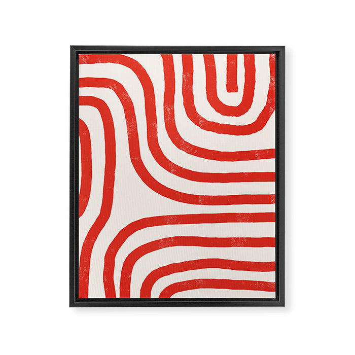 Red Lines  Framed Canvas Print Gallery Image 1