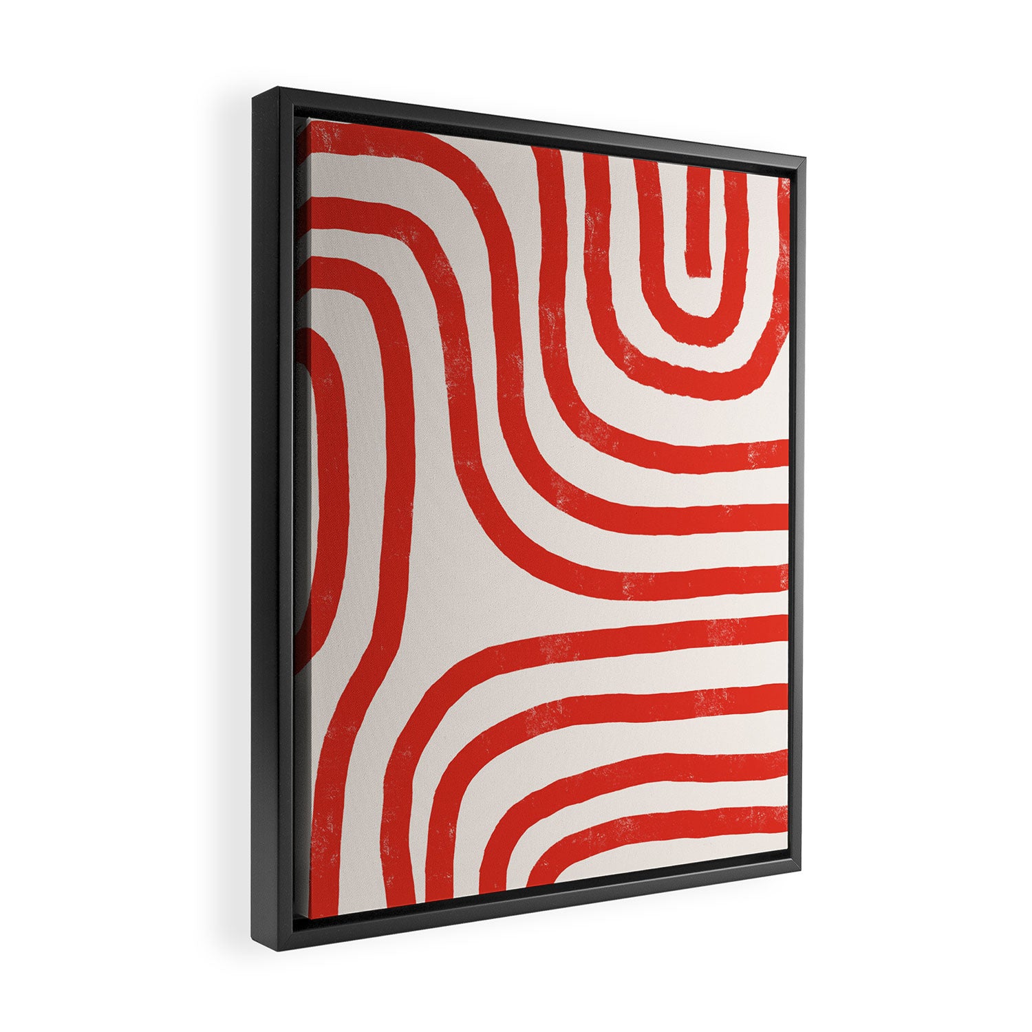 Red Lines  Framed Canvas Print Gallery Image 2