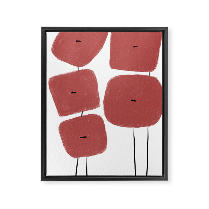 Red Poppies Framed Canvas Print Gallery Image 1