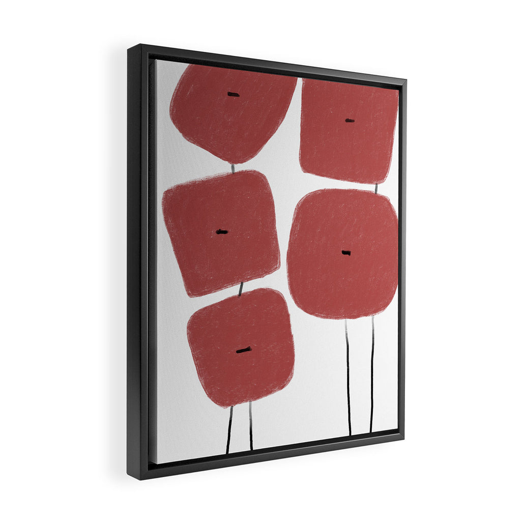 Red Poppies Framed Canvas Print Gallery Image 2