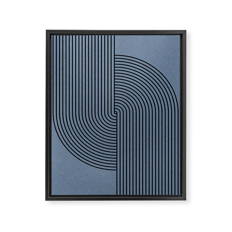 Retro Balance Blue  Framed Canvas Print Gallery Image 6