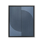 Retro Balance Blue  Framed Canvas Print Gallery Image 6