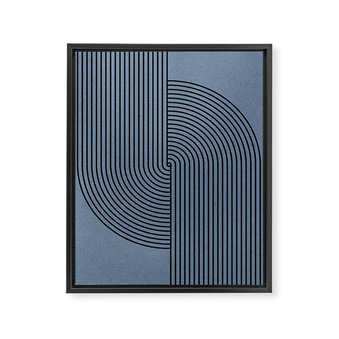 Retro Balance Blue  Framed Canvas Print Gallery Image 1