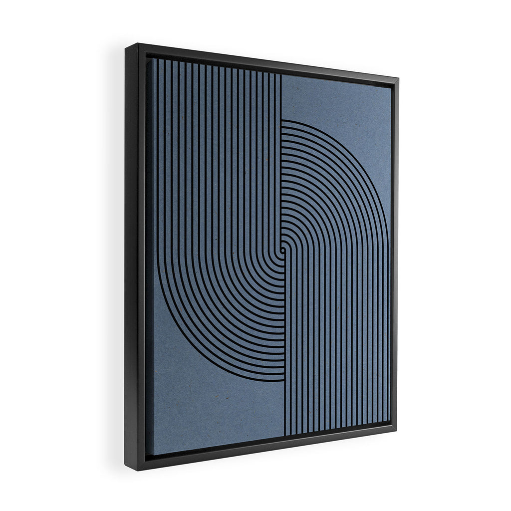 Retro Balance Blue  Framed Canvas Print Gallery Image 2
