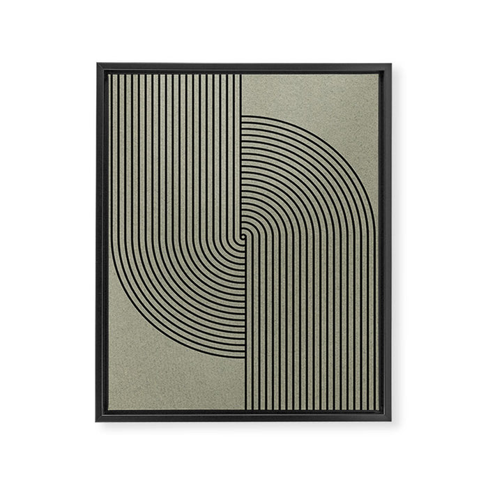 Retro Balance Green Concept Framed Canvas Print Gallery Image 1