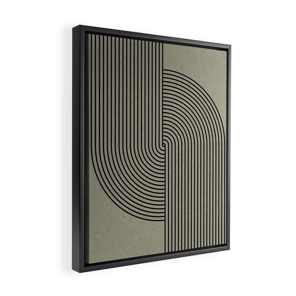 Retro Balance Green Concept Framed Canvas Print Gallery Image 2