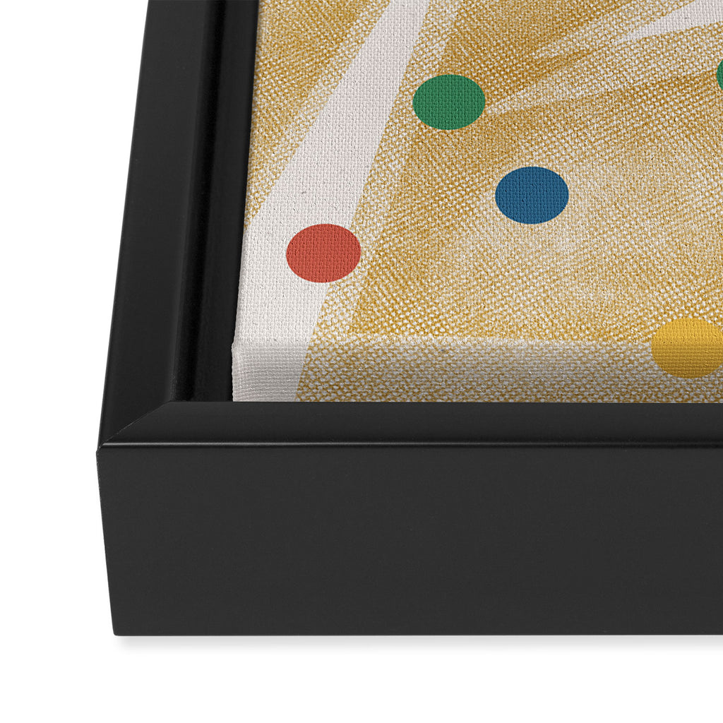 Retro Dots Graphic  Framed Canvas Print Gallery Image 3