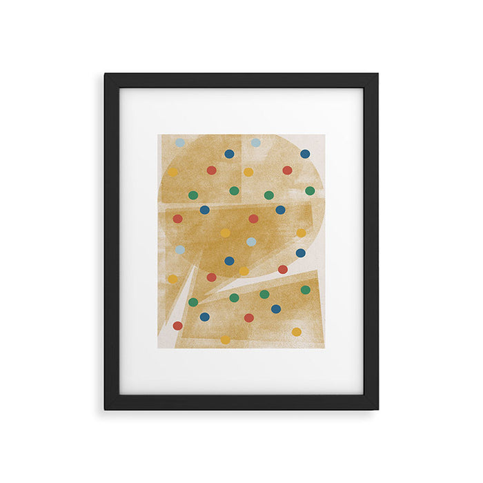 Retro Dots Graphic  Framed Art Print Gallery Image 1