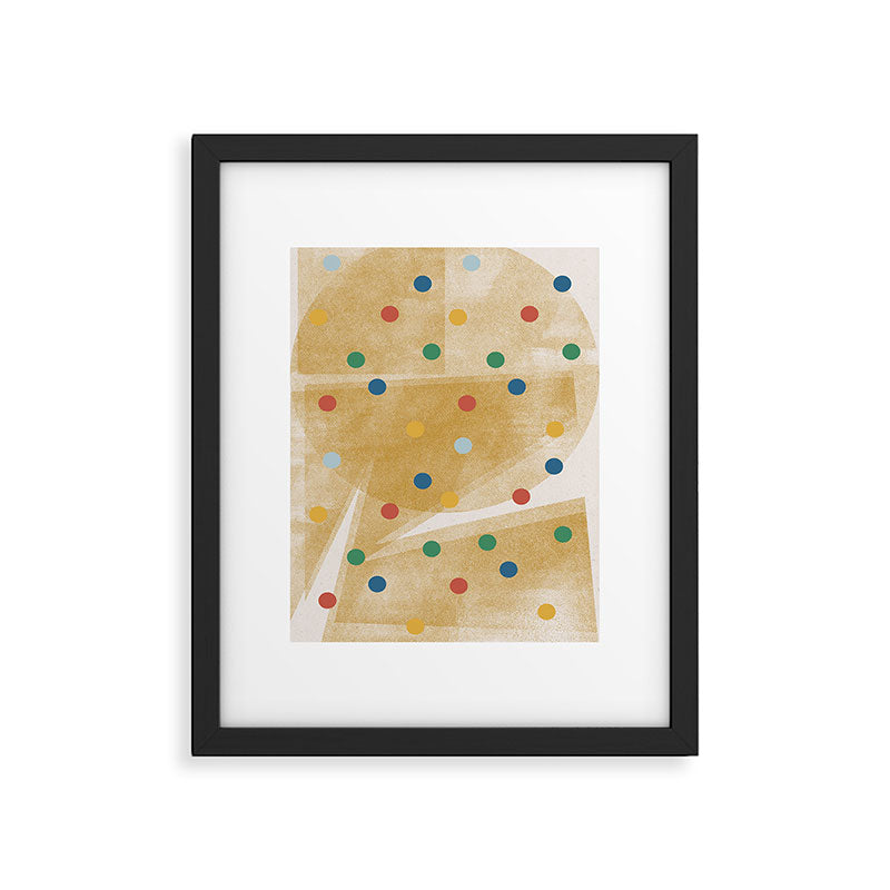 Retro Dots Graphic  Framed Art Print Gallery Image 5