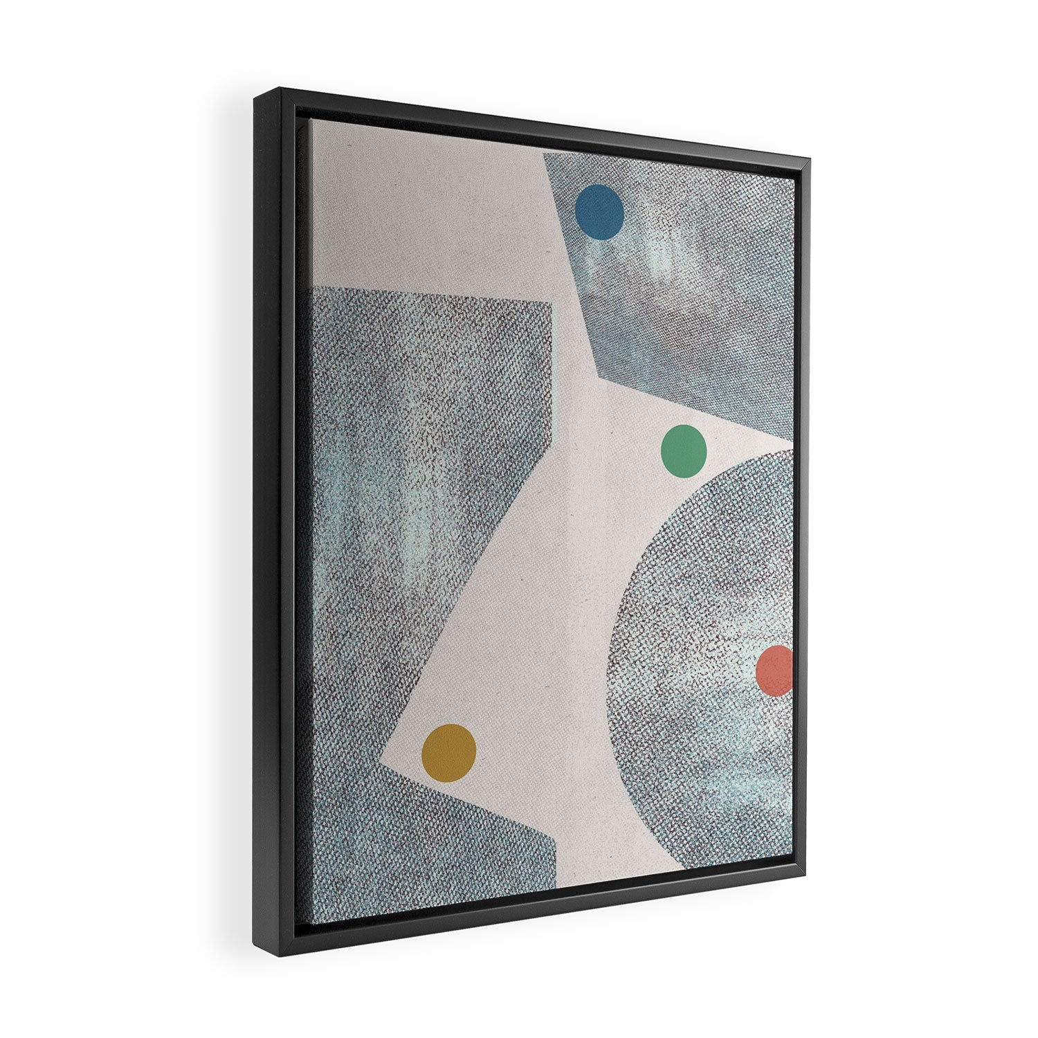 Retro Dots No.1 Framed Canvas Print Gallery Image 2