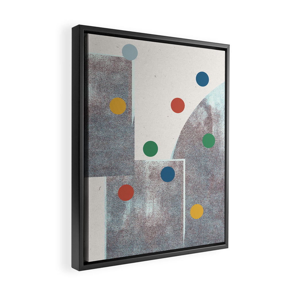 Retro Dots No.2 Framed Canvas Print Gallery Image 2