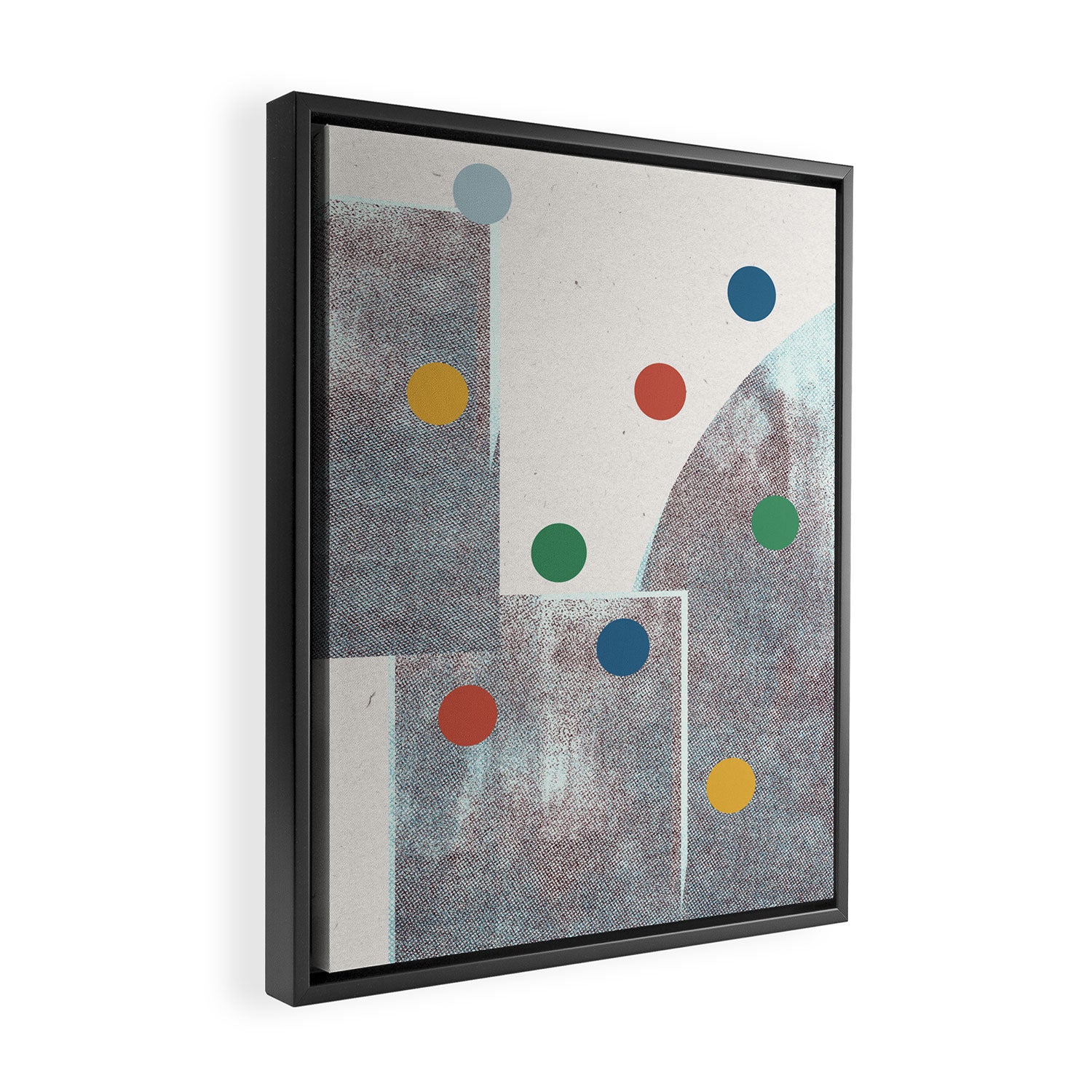 Retro Dots No.2 Framed Canvas Print Gallery Image 2