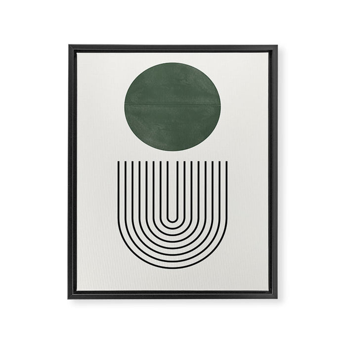 Retro Geo Composition Framed Canvas Print Gallery Image 1