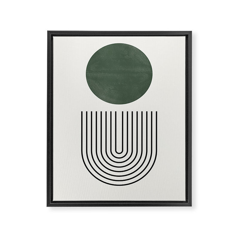 Retro Geo Composition Framed Canvas Print Gallery Image 6