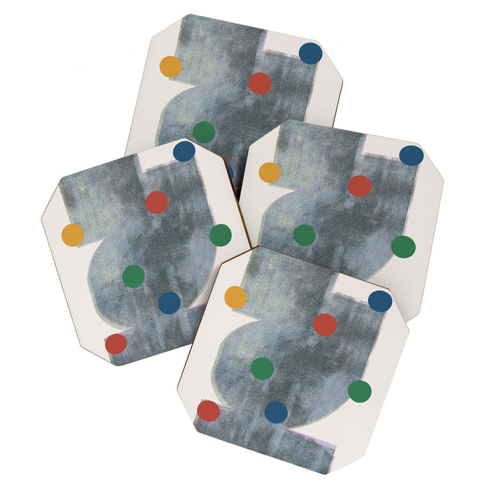 Retro Geo Form  Coaster Gallery Image 1