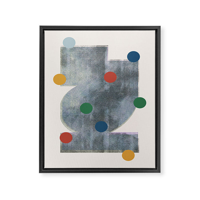 Retro Geo Form  Framed Canvas Print Gallery Image 6