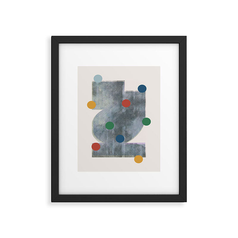 Retro Geo Form  Framed Art Print Gallery Image 5