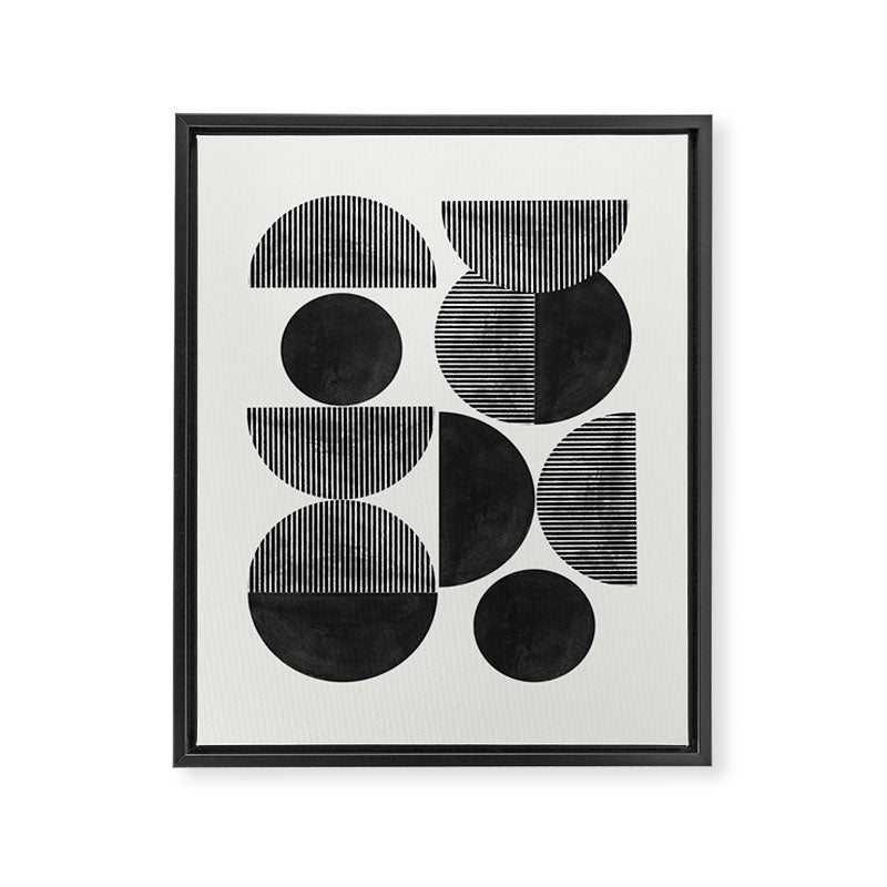 Retro Graphic Mid Century Modern Framed Canvas Print Gallery Image 6