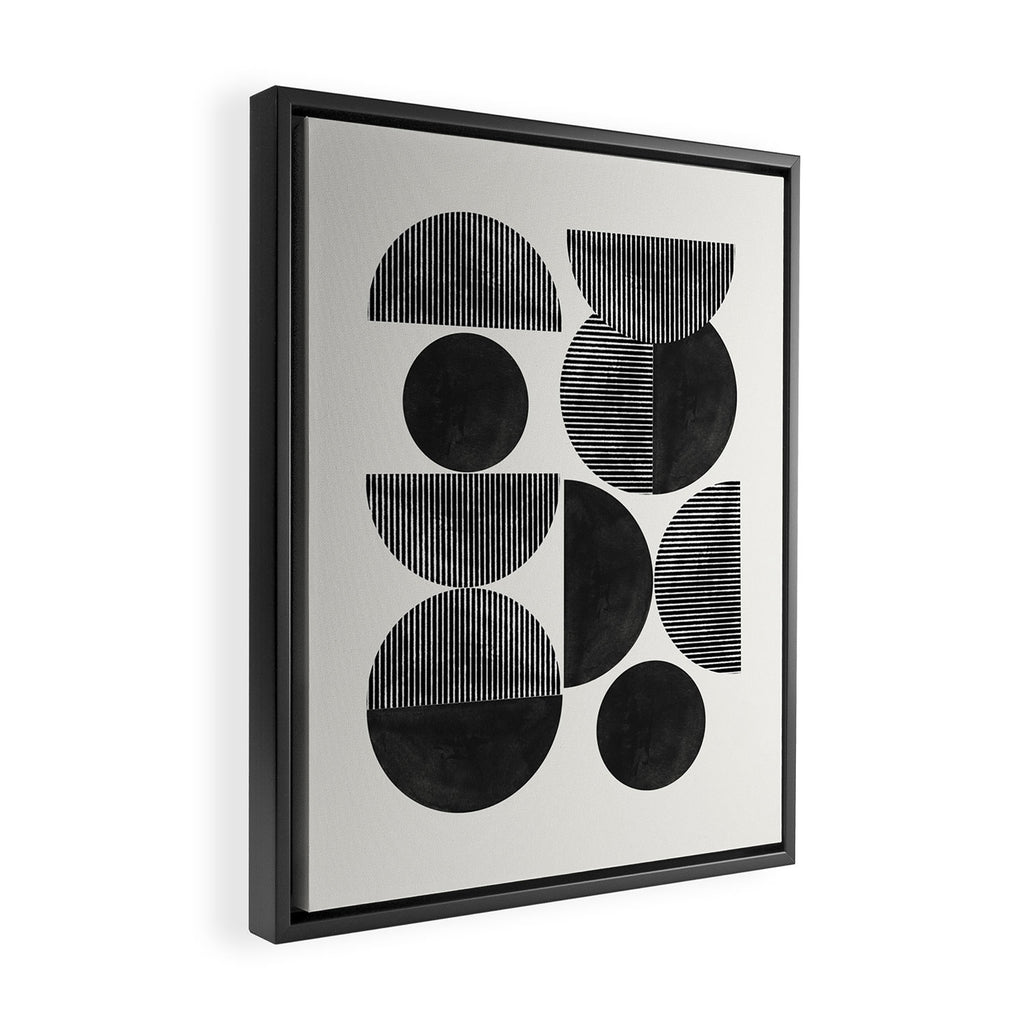 Retro Graphic Mid Century Modern Framed Canvas Print Gallery Image 2