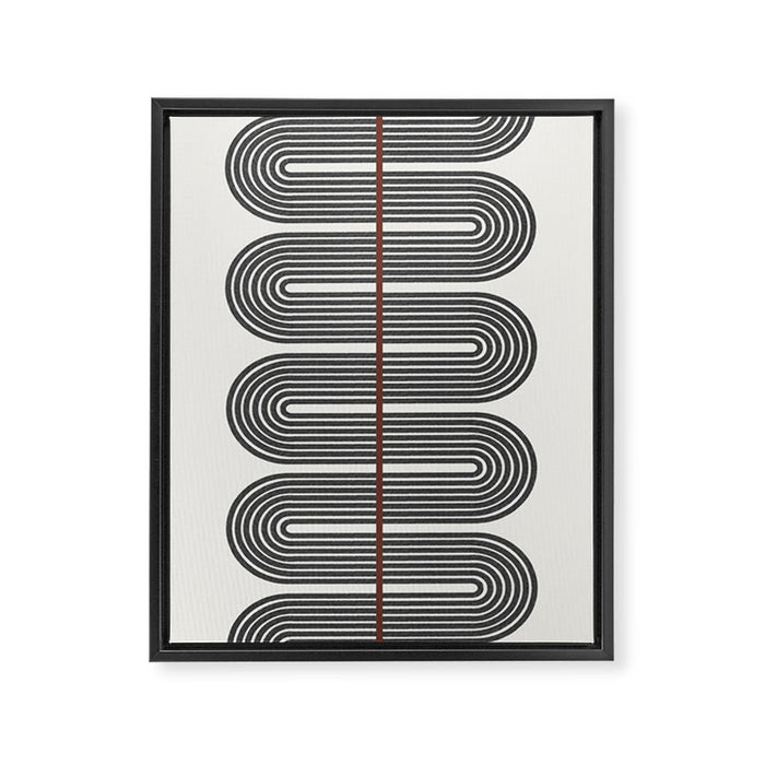 Retro, Mid-Century Line Art Framed Canvas Print Gallery Image 1