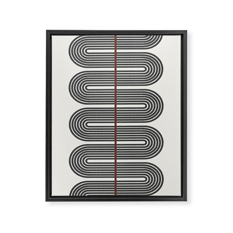 Retro, Mid-Century Line Art Framed Canvas Print Gallery Image 6