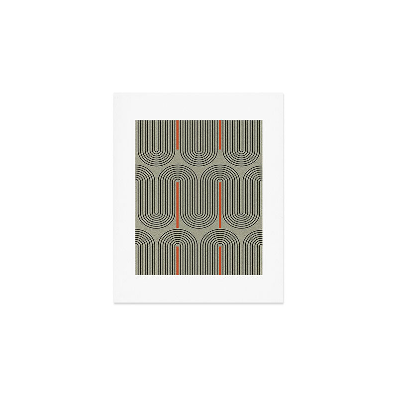 Retro Pattern Lines Art Print Gallery Image 1