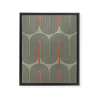 Retro Pattern Lines Framed Canvas Print Gallery Image 6