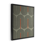 Retro Pattern Lines Framed Canvas Print Gallery Image 2